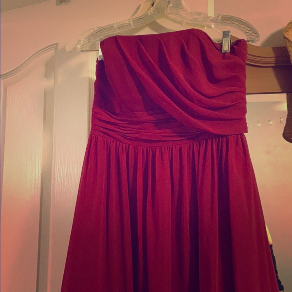 Red short mid dress